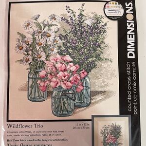 Dimensions Wild Flower Trio Counted Cross Stitch